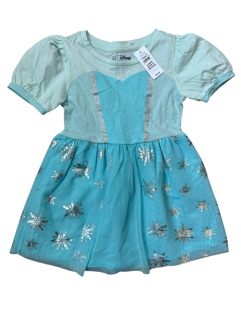 Baby Gap Frozen Elsa Dress Toddler 4 years NWT Disney Collab Glittery Sparkly